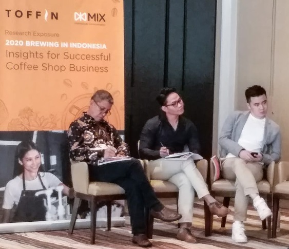 Press conference paparan riset Tren Bisnis Kedai Kopi di Indonesia oleh Toffin. (Foto: Dok/iNews.id)