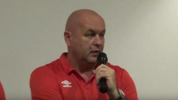 Bojan Hodak Pelatih PSM Makassar Bojan Hodak saat diperkenalan di Hotel Arya Duta, Makassar, Senin (6/1/2019). (Foto: Leo Muhammad Nur)