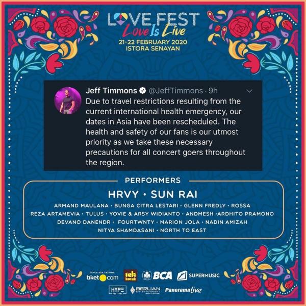 98 Degrees batal tampil di Love Fest 2020.