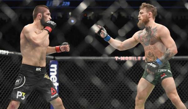 Duel Khabib Nurmagomedov melawan Connor McGregor di Las Vegas, Amerika Serikat, 6 Oktober 2018 lalu (Foto: Essentially Sports)