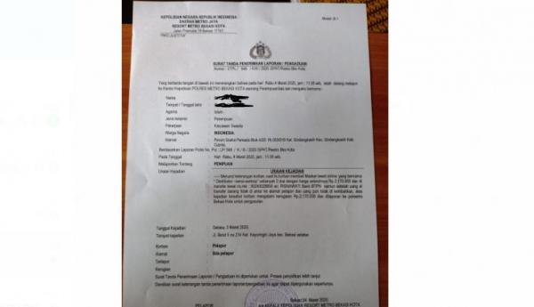 BAP laporan polisi BAP laporan polisi (Dok Istimewa)