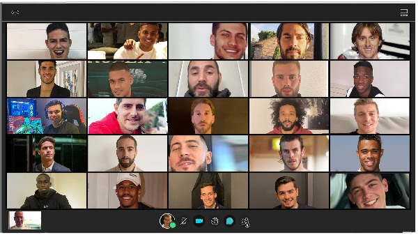 Real Madrid Video Meeting Zinedine Zidane Bertatap Muka dengan Pemain Lewat Zoom Meeting (foto: Marca)