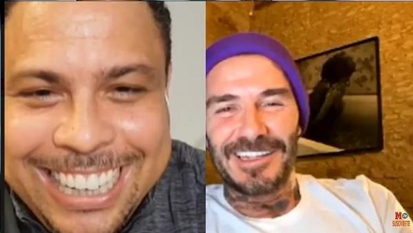 David Beckham Tengah Video Call dengan Ronaldo (foto: DailyMail)