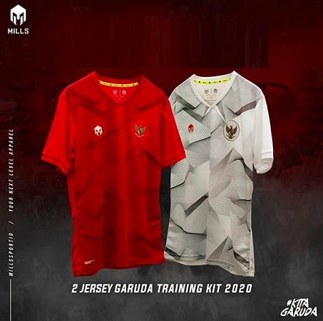 Jersey latihan Timnas Indonesia. (Foto: Instagram @Millssportid)