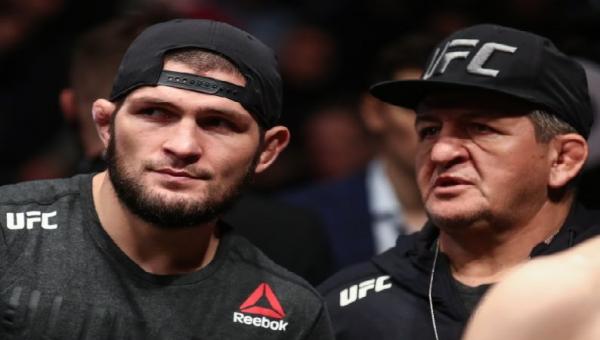 Abdulmanap Nurmagomedov Khabib Nurmagomedov dan Ayahnya, Abdulmanap (foto: Okezone)