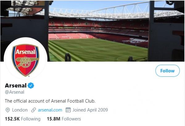 Arsenal Invicibles Akun Twitter Arsenal menghilangkan huruf L mengenang rekor Invicibles 16 tahun lalu (foto: Twitter)