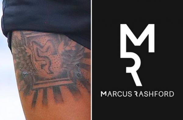 Tato Rashford Tato baru Marcus Rashford. (Foto: The Sun)