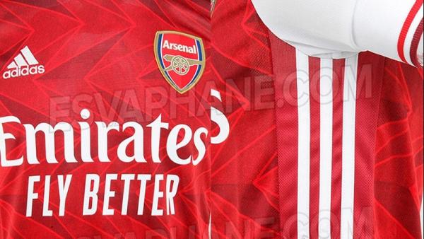 Jersey Arsenal 2020/2021 Jersey kandang Arsenal 2020/2021 bocor ke publik (foto: @esvapane)