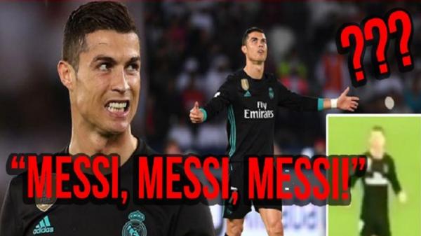 Ronaldo Messi 2 Cristiano Ronaldo pernah dibuat kesal oleh ulah fans Dinamo Zagreb yang meneriakkan nama Messi sepanjang pertandingan (foto: Youtube)