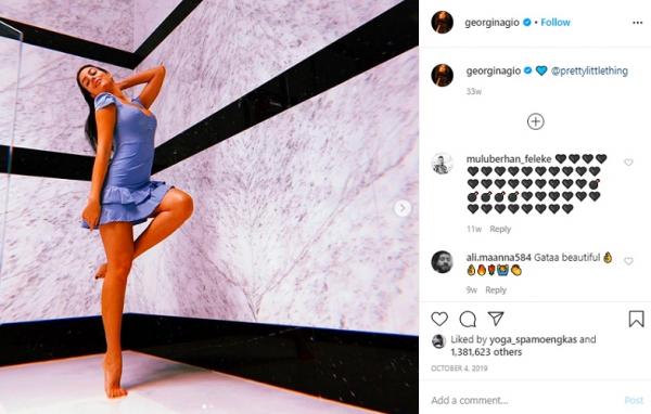 Giorgina Rodriguez sering memamerkan keahliannya menari balet di akun instagramnya. (Foto: Instagram @georginagio)