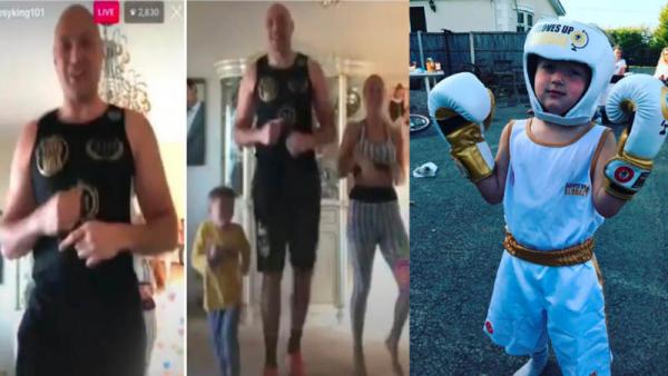 Tyson Fury Tyson Fury bersama anaknya Prince Tyson Fury II. (Foto: Instagram @gypsyking101)