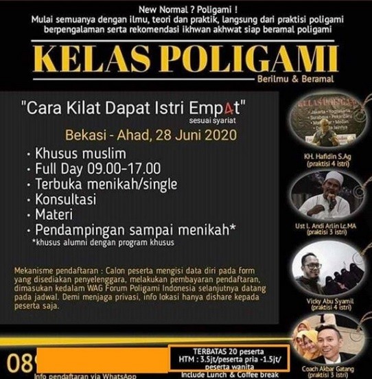 Poster Poligami Ist Poster kelas poligami. (Foto: Instagram @lambe_turah)