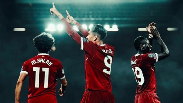 Trio Liverpool Mohamed Salah (11), Roberto Firmino (9), dan Sadio Mane (10), bakal merayakan titel Premier League dalam waktu dekat. (Foto: YouTube)
