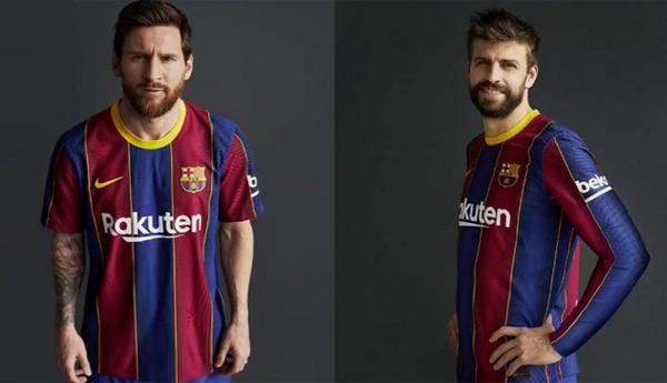 Jersey Barcelona 2020/2021 Jersey utama Barcelona 2020/2021 (Foto: Twitter @FCBarcelona)
