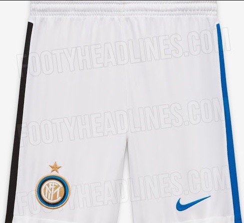 Celana Jersey tandang terbaru Inter Milan mengusung garis kotak-kotak berwarna hitam dan biru. (Foto-Foto: Footyheadlines.com)