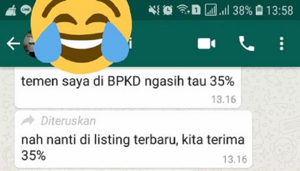 Tangkapan layar chat hoaks Tangkapan layar chat hoaks (Foto: Istimewa)
