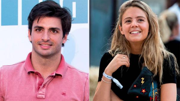 Carlos Sainz Jr (kiri) menutup rapat hubungannya dengan Isabel Hernaez. (Foto: Essentially Sports)