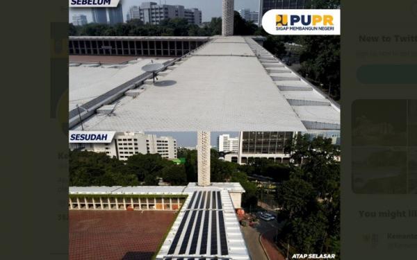 Istiqlal Bersolek 3 Twit Pupr Masjid Istiqlal setelah renovasi. (Foto: Twitter Kementerian PUPR)