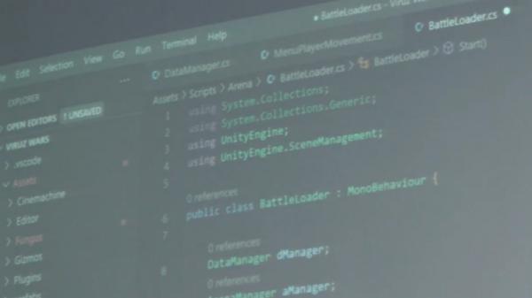 Pandemic Warz-2 Proses coding Game Pandemic Warz yang dibuat mahasiswa Palembang (Bambang Irawan/iNews)