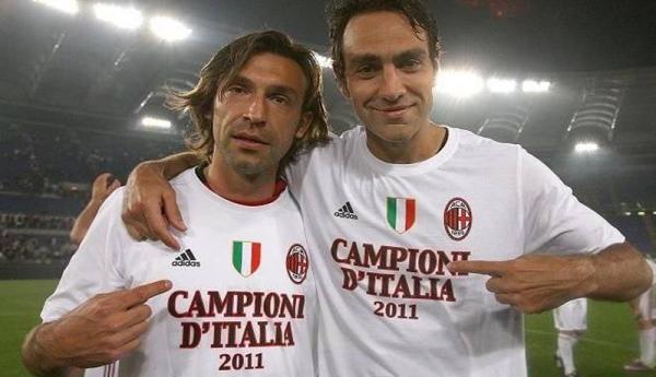 Nesta & Pirlo Andrea Pirlo dan Alessandro Nesta (Foto: Twitter)
