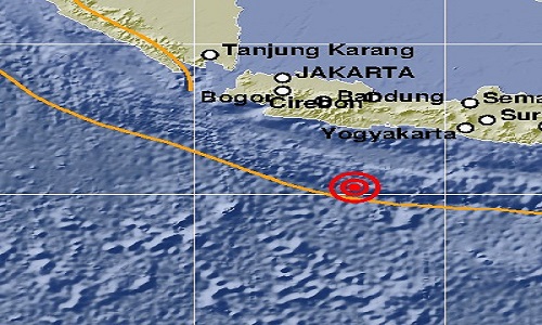 Gempa bumi magnitudo 5,2 guncang Pangandaran, Jawa Barat. (foto: BMKG)