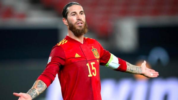 Sergio Ramos TImnas Spanyol Kapten Timnas Spanyol Sergio Ramos siap memimpin timnya meladeni Ukraina pada matchday kedua Grup A4 UEFA Nations League di Estadio Alfredo Di Stefano, Senin (7/9/2020) dini hari WIB. (Foto: UEFA)