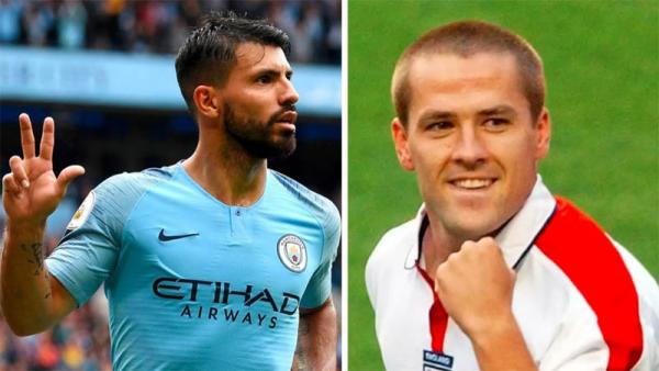 Aguero Owen Sergio Aguero (kiri) terinspirasi dengan permainan Michael Owen (kanan). (Foto: Fox Sports)