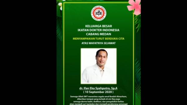 Dokter di Medan meninggal akibat Covid-19 (Ahmad Ridwan Nasution/iNews)