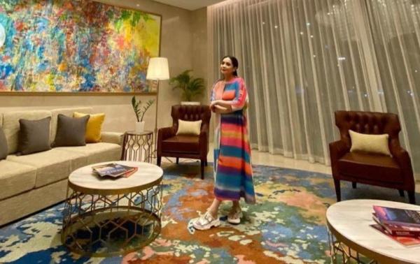 Nagita memakai setelan piyama seharga Rp200 Ribu (Foto: IG)