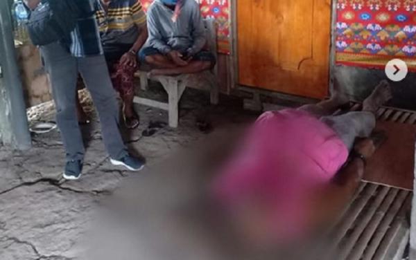 Tewas gantung diri Seorang kakek tewas gantung diri di Abiansemal, Badung, Bali. (Foto: Polres Badung)
