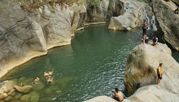 Wisata air di Bandung Barat. (Foto Sindonews).