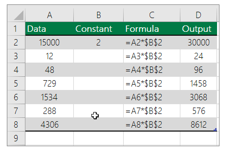 Pengalian Excel Contoh 1
