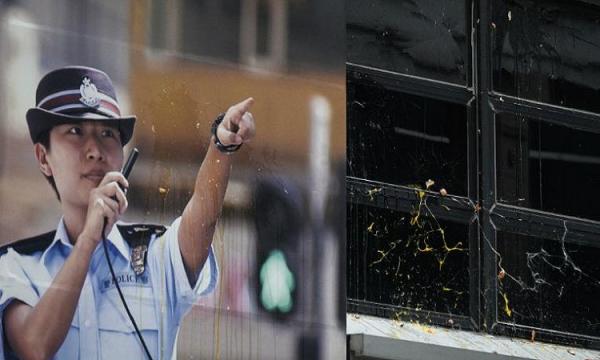 Seorang demonstran dijatuhi hukuman penjara selama 21 bulan sebagai konsekuensi aksinya melempar telur ke kantor polisi. (foto: CNN)