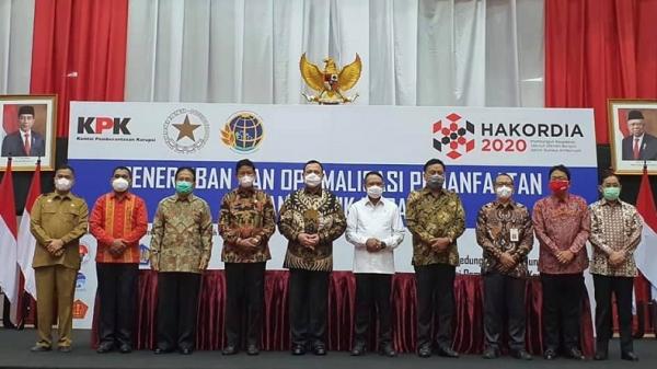 Gubernur Sulut Olly Dondokambey2 Gubernur Sulut Olly Dondokambey menghadiri acara Penertiban dan Optimalisasi Pemanfaatan Barang Milik Negara (BMN), di Aula Gedung Juang Merah Putih KPK, Jakarta, Senin (14/12/2020). (Foto: Istimewa)