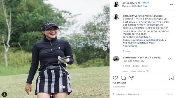 Gina Aditya Golf IG Foto: Instagram @ginaadityya