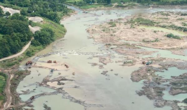 Lokasi banjir di wilayah Sulsel terpantau dari udara. (Foto: ist)