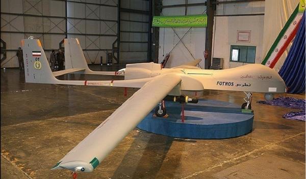 000 Drone Iran Fotros Salah satu drone militer buatan Iran, Fotros. (Foto: Tasnim)