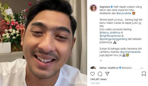 Arya Saloka Ucapkan Ultah Ke Donna Agnesia