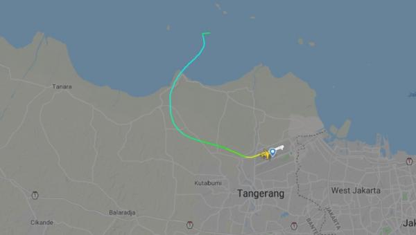 sriwijaya air Pesawat Sriwijaya Air SJY182 rute Jakarta-Pontianak lost contat, Sabtu (9/1/2021). Posisi terakhir di perairan Kepulauan Seribu. (Foto: Flight Radar).