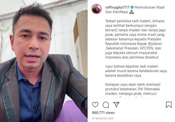 Raffi Ahmad Klarifikasi