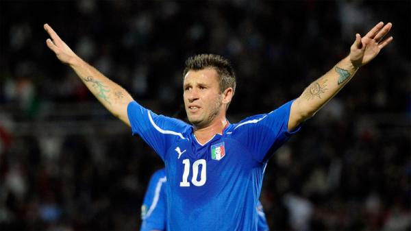 Cassano Mantan striker Timnas Italia, Antonio Cassano. (Foto: The Sun)