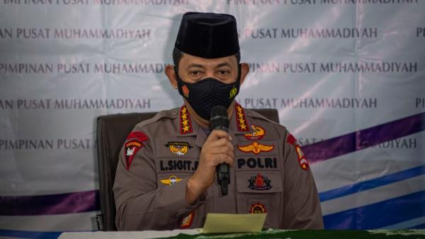 listyo sigit Kapolri Jenderal Pol Listyo Sigit Prabowo menggelar jumpa pers saat bersilaturahmi di Kantor Pusat PP Muhammadiyah, Jakarta, Jumat (29/1/2021). (Foto: Ant)