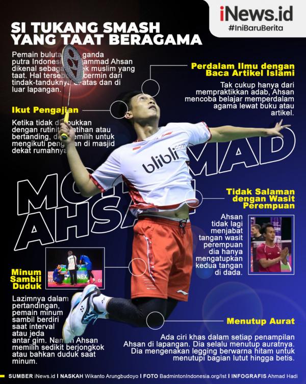 Ahsan Ganda putra Indonesia Mohammad Ahsan dikenal sebagai muslim yang taat.