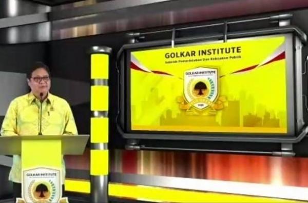 Airlangga Golkar Institute Ketua Umum partai Golkar Airlangga Hartarto.