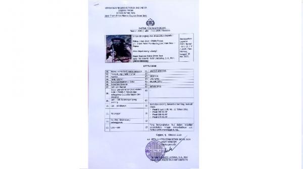 Undius Kogoya berstatus DPO polisi. Undius Kogoya berstatus DPO polisi. (Foto: Istimewa).