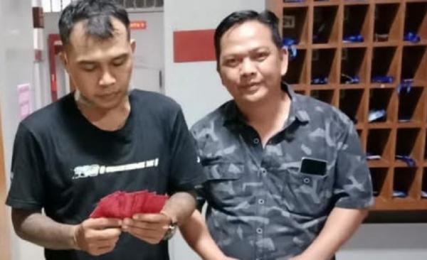 I Made Suandika, pelaku penyelundupan pil koplo dalam nasi jinggo ke Lapas Kerobokan, Bali. (Foto: MNC Portal/Chusna Mohammad)