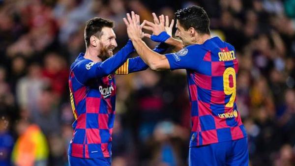 Lionel Messi dan Luis Suarez. (Foto: BBC)