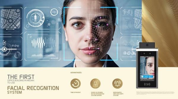 Podomoro 9 Gedung perkantoran pertama di kota Medan yang menggunakan facial recognitionsystemuntukmeningkatkan keamanan dan kenyamanan para stakeholder premium office tower.
