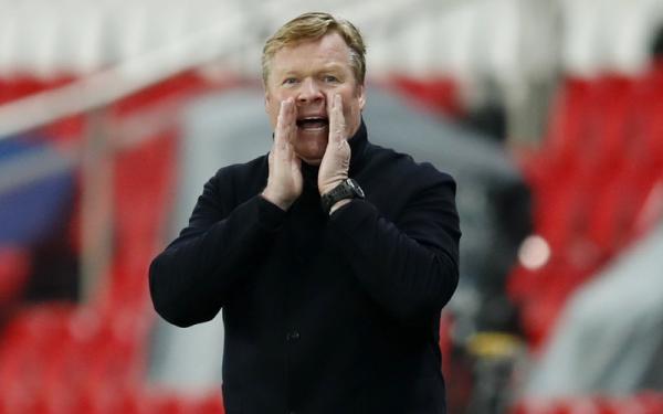 Ronald Koeman Barcelona ditendang Paris Saint-Germain (PSG) dari Liga Champions. Pelatih Blaugrana Ronald Koeman menyayangkan kegagalan Lionel Messi mengeksekusi penalti. (Foto: Reuters)