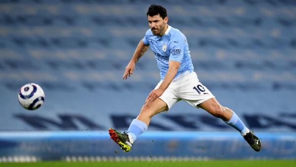 Aguero Man City Striker Manchester City Sergio Aguero bisa jadi andalan saat meladeni Fulham pada lanjutan Liga Inggris di Craven Cottage, Minggu (14/3/2021) dini hari WIB. (Foto: REUTERS)